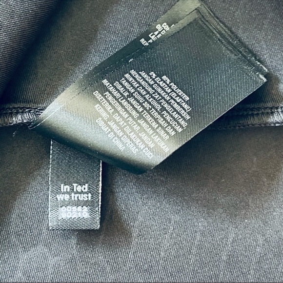 Ted Baker Melisse Snake Neoprene Short Sleeve Mini Dress Black Ted Sz 2 US Sz 6 - Picture 13 of 16